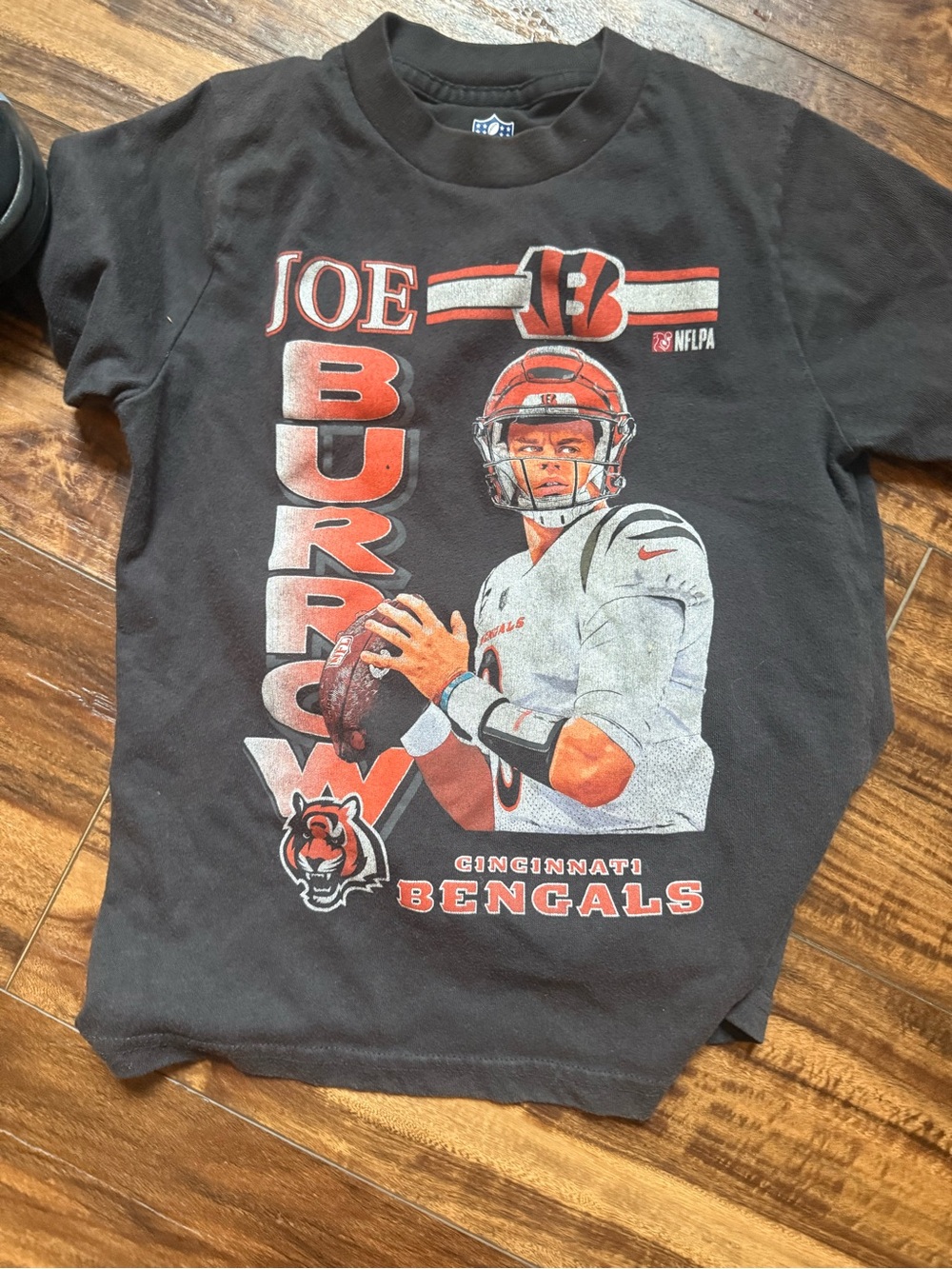 abercrombie kids Black Cincinnati Bengals Graphic Tee with Orange Accents